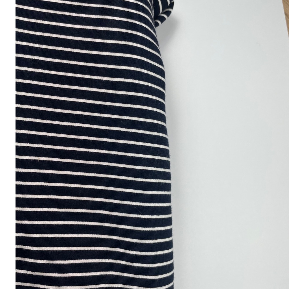 Banana Republic Navy White Striped Sheath Dress Sleeveless Halter Slit Size 0 - Picture 5 of 8